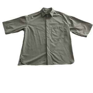 Zara Men's oversized Short-Sleeve Button-Down Shirt
